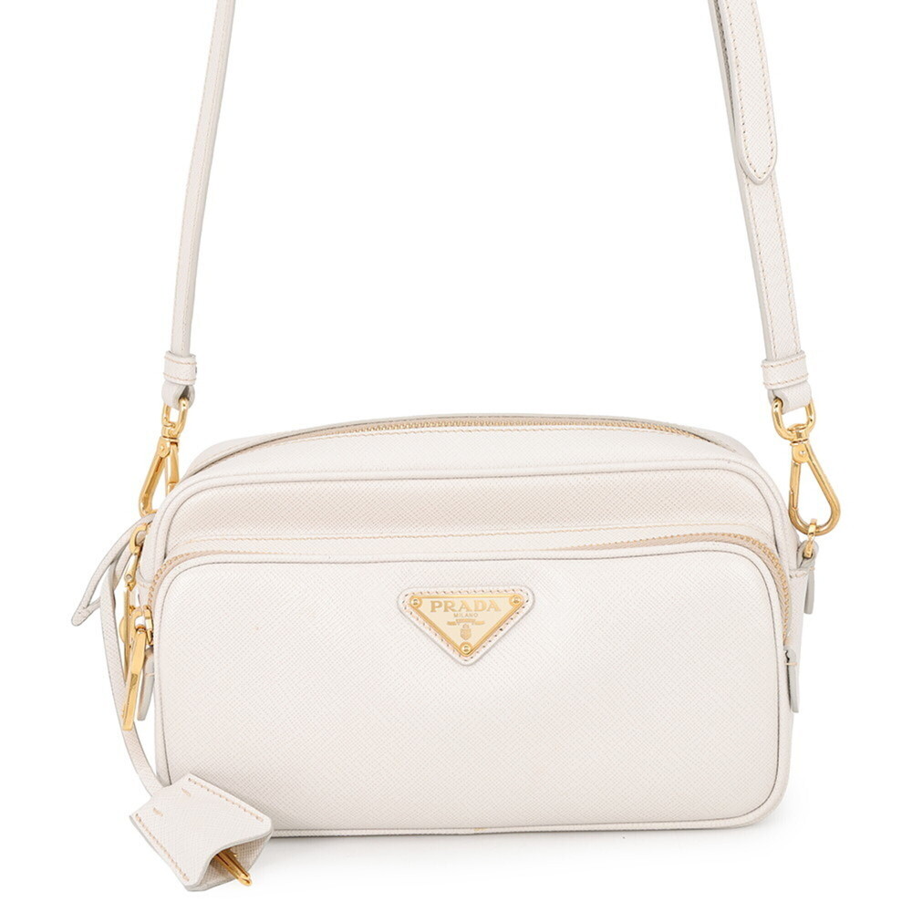 Prada shoulder bag, Saffiano leather, triangle camera bag BT1010, PRADA handb...